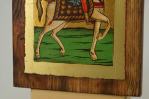 Saint Menas on Horse small Icon Hand Painted Byzantine Orthodox