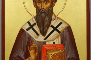 Saint Basil the Great Hand-Painted Byzantine Icon