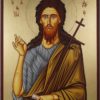 Hand-Painted Byzantine Icon of St Prophet John Forerunner (Large)