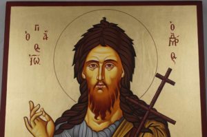 Hand-Painted Byzantine Icon of St Prophet John Forerunner (Large)