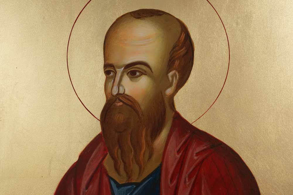 Hand-Painted Byzantine Icon of St Paul the Apostle