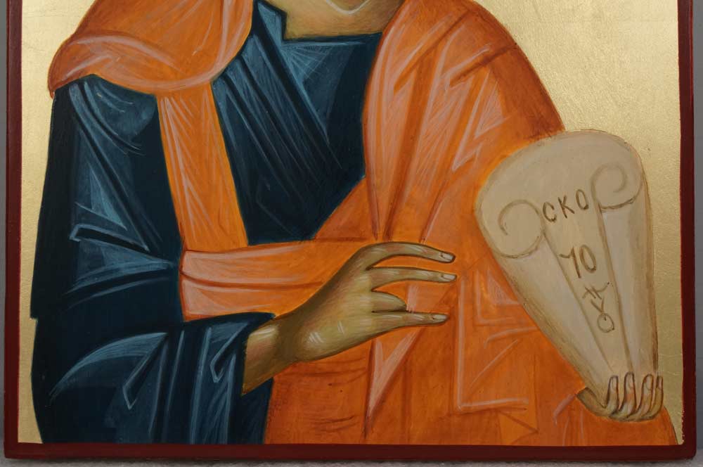 Hand-Painted Byzantine Icon of St Peter the Apostle