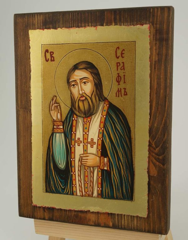 St Seraphim of Sarov Icon Hand Painted Orthodox
