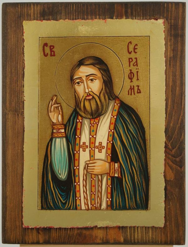 St Seraphim of Sarov Icon Hand Painted Orthodox