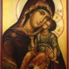 Hand-painted Orthodox Icon of Virgin Mary Tenderness