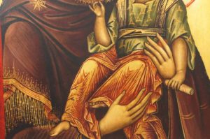 Hand-painted Orthodox Icon of Virgin Mary Tenderness