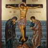 Hand-Painted Orthodox Icon of the Crucifixion of Christ