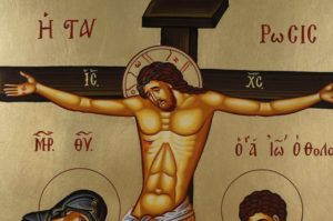 Hand-Painted Orthodox Icon of the Crucifixion of Christ