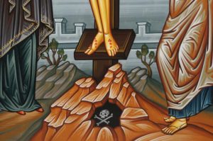 Hand-Painted Orthodox Icon of the Crucifixion of Christ