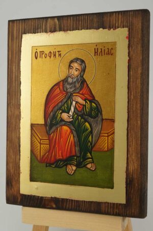 Holy Prophet Elijah small Icon Hand Painted Byzantine Orthodox