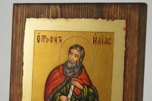Holy Prophet Elijah small Icon Hand Painted Byzantine Orthodox