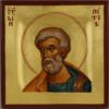 Hand-Painted Byzantine Icon of St Peter the Apostle (miniature)