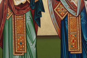 Hand-Painted Icon of St Spyridon of Trimythous and St Nicholas the Wonderworker