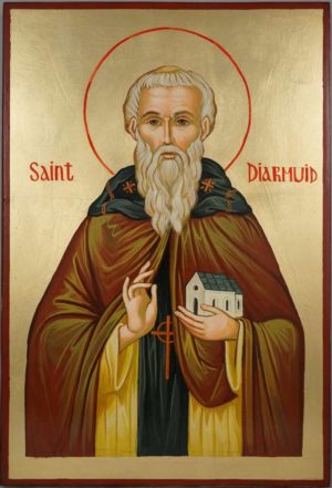 Saint Diarmuid Hand-Painted Orthodox Icon
