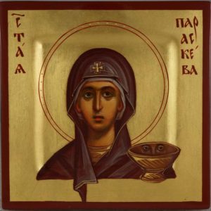 Hand-Painted Orthodox Icon of Saint Paraskevi (miniature)