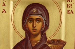 Hand-Painted Orthodox Icon of Saint Paraskevi (miniature)