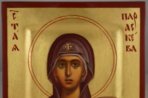 Hand-Painted Orthodox Icon of Saint Paraskevi (miniature)