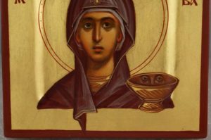 Hand-Painted Orthodox Icon of Saint Paraskevi (miniature)