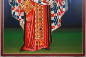 Hand-Painted Greek Icon of St Spyridon of Trimythous (full body)