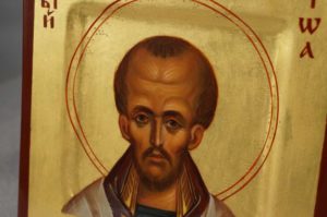 Hand-Painted Byzantine Icon of St Saint John Chrysostom (miniature)