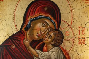 The Virgin Glykophilousa (Crete) Hand-Painted Greek Orthodox Icon