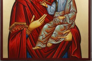 Hand-Painted Greek Orthodox Icon of Theotokos the Guide