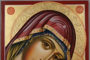 Alternative view of The Virgin Eleousa (halo relief)