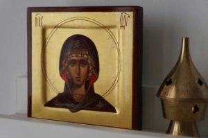 Virgin Mary (miniature) Hand-Painted Orthodox Icon