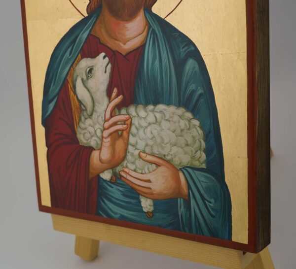 christ the good shepherd icon hand painted orthodox