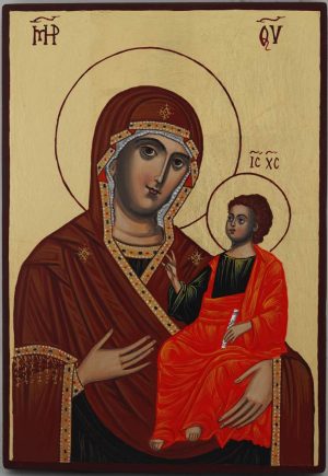 virgin mary the guide icon hand painted