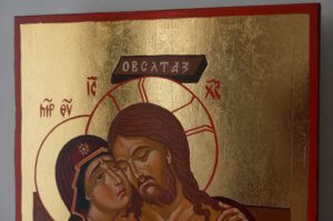 The King of Glory Pieta Hand Painted Byzantine Icon