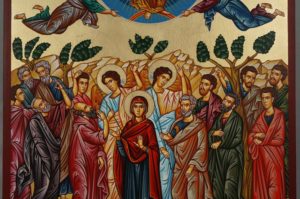 Ascension of Christ Hand-Painted Orthodox Byzantine Icon
