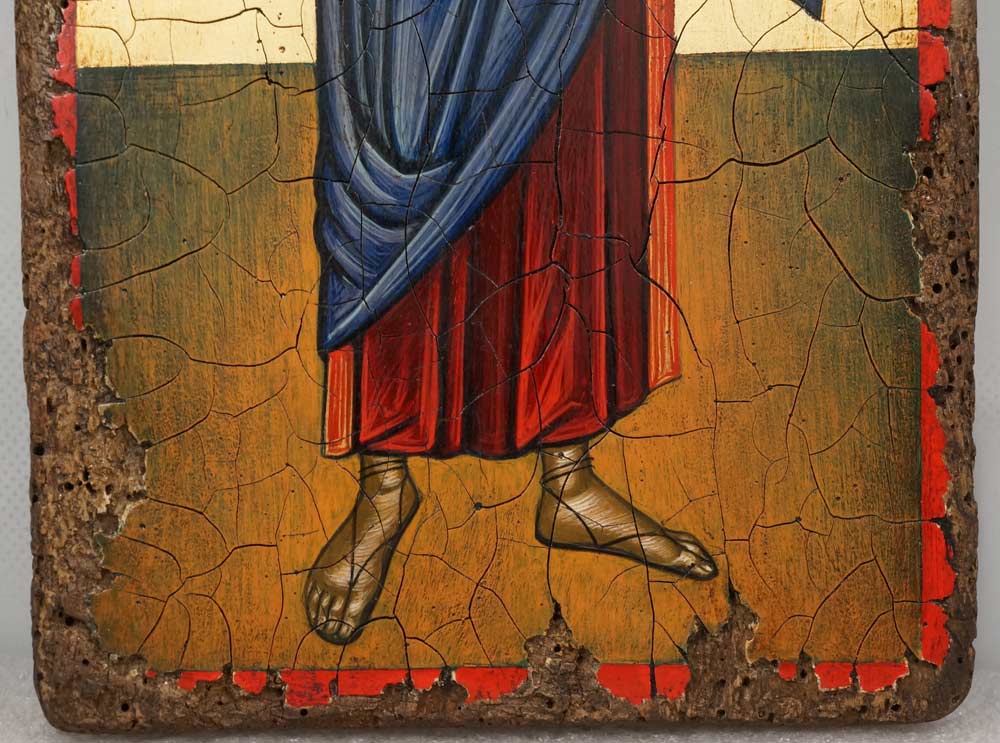 Jesus Christ Pantocrator Full Body Antique Style Hand Painted Byzantine Icon 11