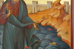 Jesus Christ Walking on Water Hand-Painted Orthodox Icon