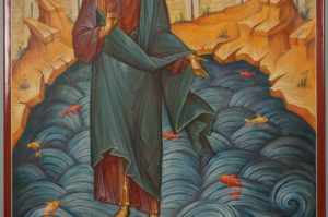 Jesus Christ Walking on Water Hand-Painted Orthodox Icon