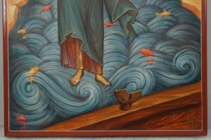 Jesus Christ Walking on Water Hand-Painted Orthodox Icon