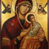 Our Lady of Perpetual Succour Hand Painted Byzantine Orthodox Icon on Wood