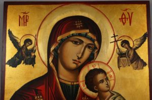 Our Lady of Perpetual Succour Hand Painted Byzantine Orthodox Icon on Wood