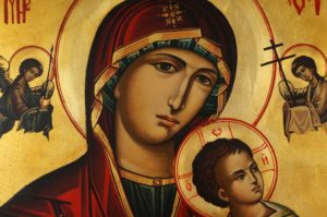 Our Lady of Perpetual Succour Hand Painted Byzantine Orthodox Icon on Wood