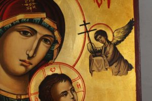 Our Lady of Perpetual Succour Hand Painted Byzantine Orthodox Icon on Wood