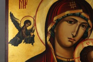 Our Lady of Perpetual Succour Hand Painted Byzantine Orthodox Icon on Wood