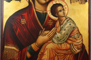 Our Lady of Perpetual Succour Hand Painted Byzantine Orthodox Icon on Wood