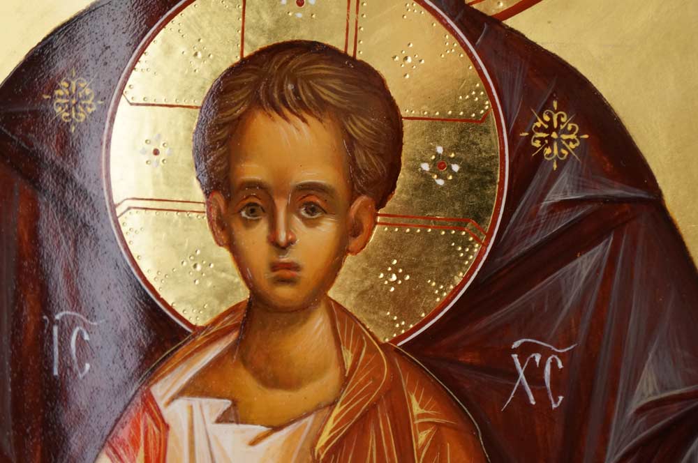 Our Lady of the Sign Znamenie Theotokos Hand Painted Byzantine Orthodox Icon