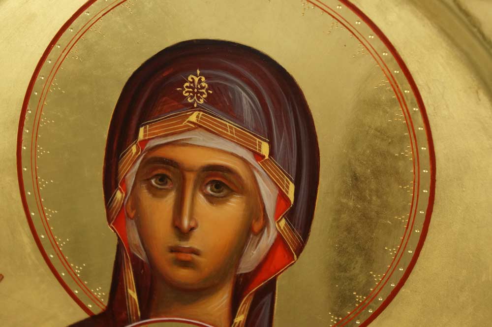 Our Lady of the Sign Znamenie Theotokos Hand Painted Byzantine Orthodox Icon