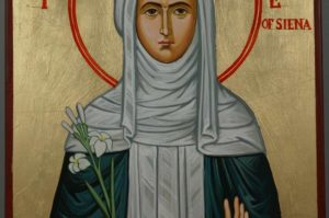 Saint Catherine of Siena Hand-Painted Roman Catholic Icon