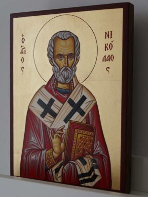 Saint Nicholas of Myra Hand-Painted Byzantine Icon