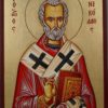 Saint Nicholas of Myra Hand-Painted Byzantine Icon