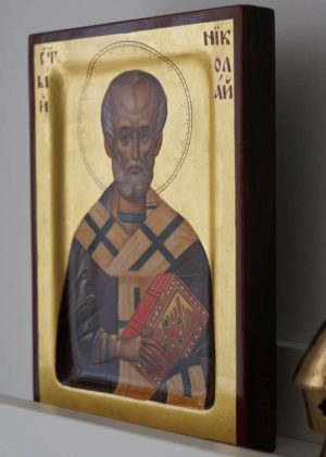 Saint St Nicholas of Myra Hand Paunted Byzantine Orthodox Icon