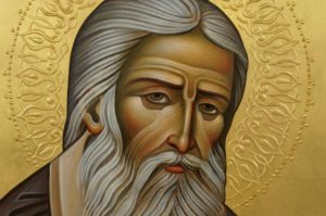 Saint Seraphim of Sarov (decorated halo) Hand-Painted Russian Orthodox Icon