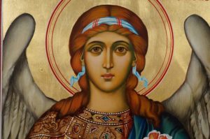 St Archangel Gabriel Hand Painted Orthodox Icon on Wood